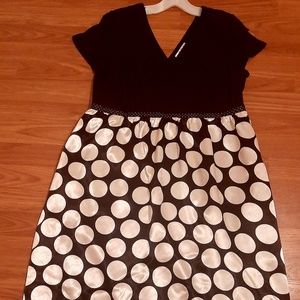 Gorgeous Vintage BLK/WHITE POLKA DOT DRESS